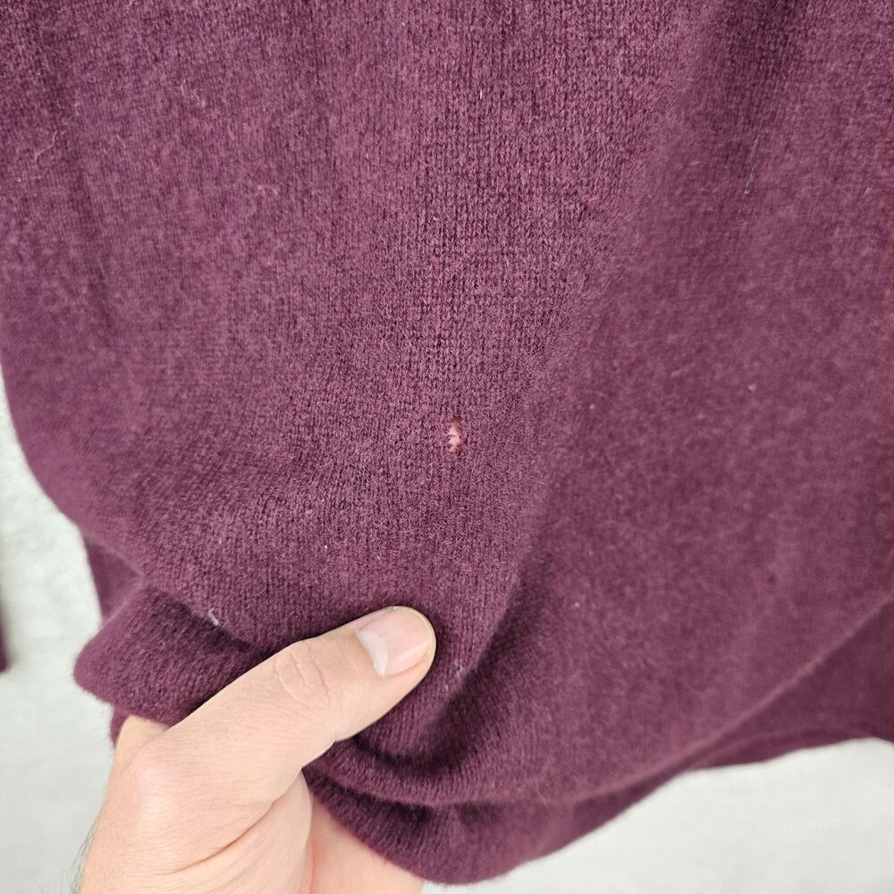 41 Hawthorn Cashmere Sweater Woman Large Maroon Cardigan Heritage Academia FLAWS - Picture 11 of 14